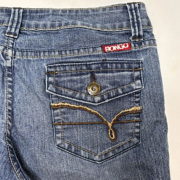 Vintage BONGO Bootcut Denim Jeans Womens 9 Low Rise Back Flap Pocket Y2K - Picture 13 of 14